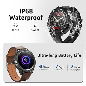 SK 22 Smartwatch – AMOLED Display, Dual Straps, Fitness & Call Watch for Men
