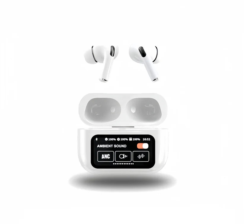 AirPods A9 Pro – ANC & ENC Noise Cancelling Wireless Earbuds | Deep Bass, Touch Control & Long Battery Life for Android & iOS – Kharido Online Pakistan
