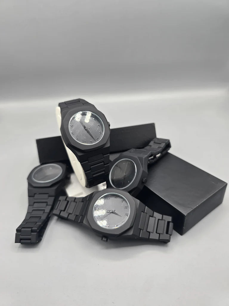 Black Aura Watch – Premium Men's Stylish Analog Wrist Watch | Luxury Fashion Watch in Pakistan