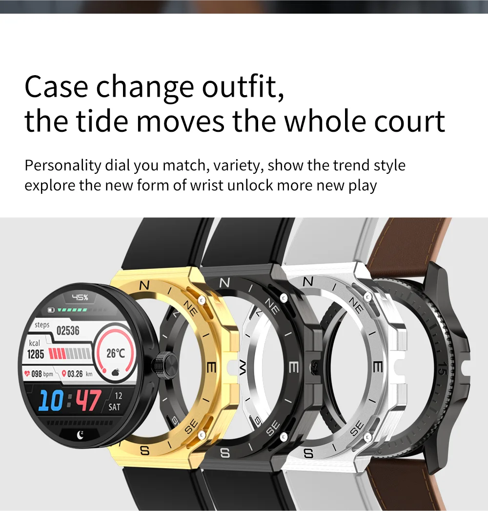 SK 22 Smartwatch – AMOLED Display, Dual Straps, Fitness & Call Watch for Men