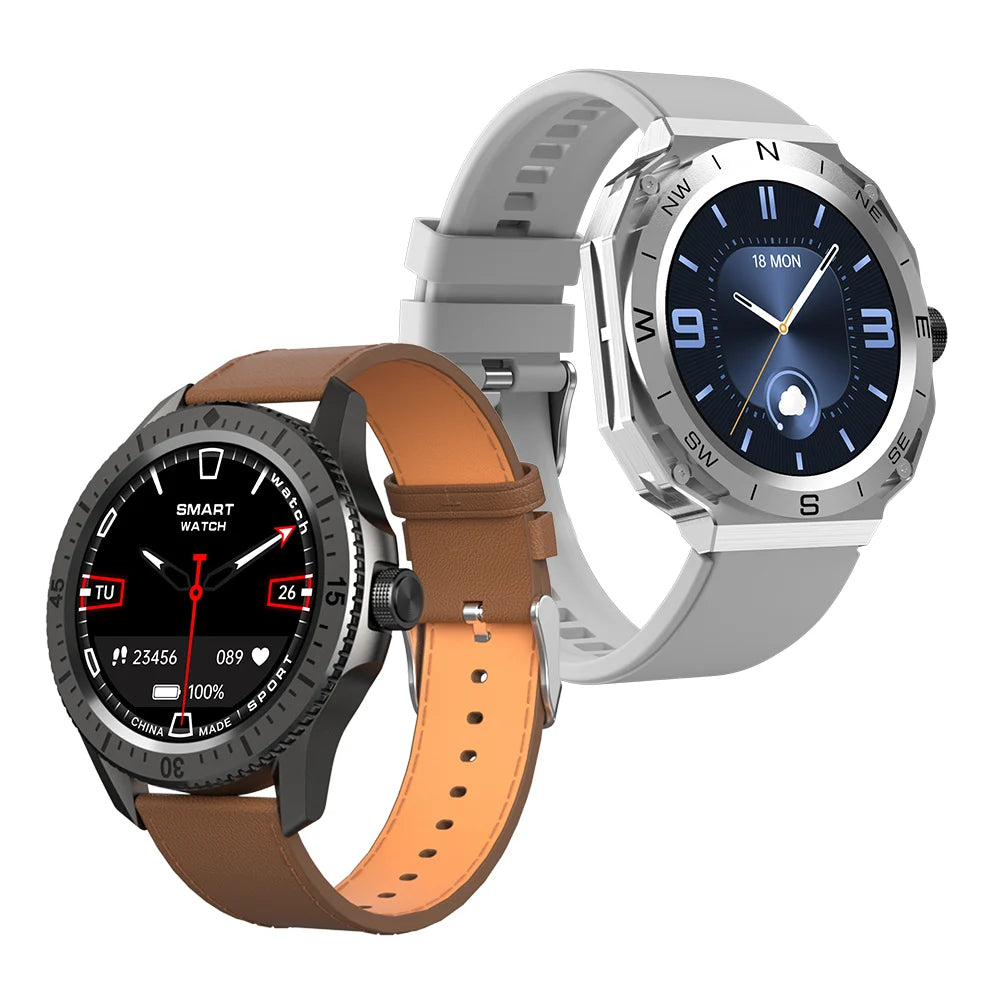 SK 22 Smartwatch – AMOLED Display, Dual Straps, Fitness & Call Watch for Men