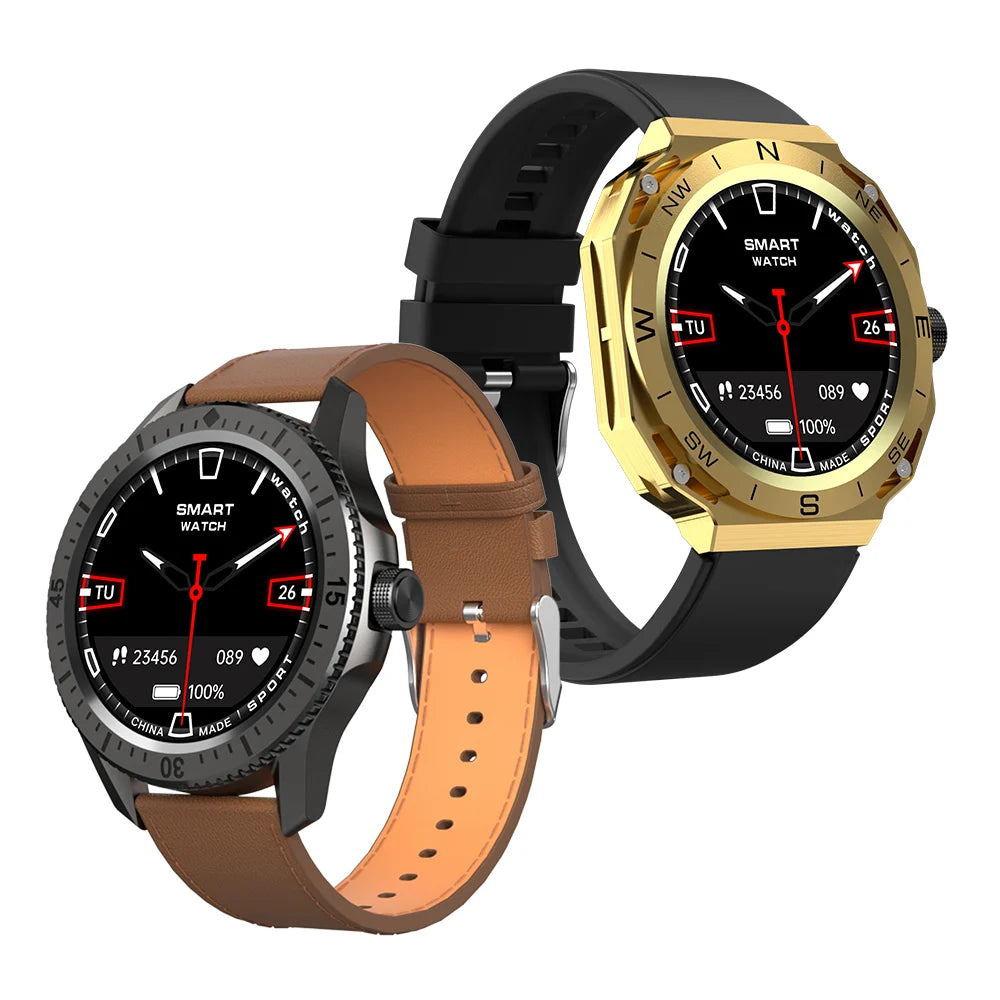 SK 22 Smartwatch – AMOLED Display, Dual Straps, Fitness & Call Watch for Men
