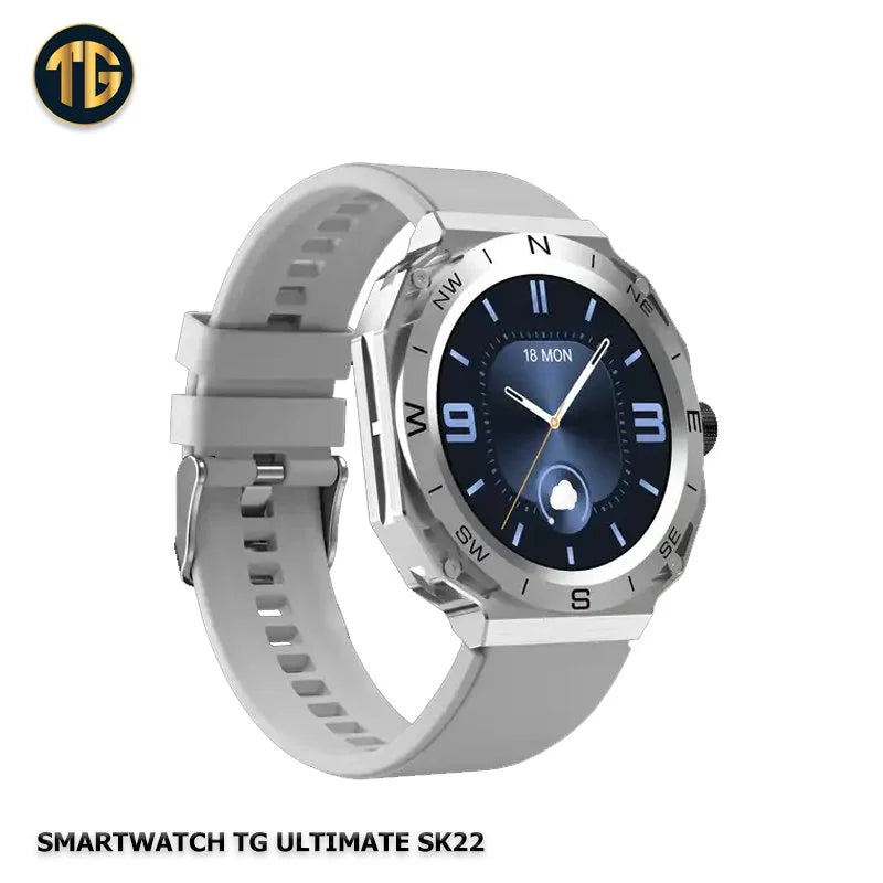 SK 22 Smartwatch – AMOLED Display, Dual Straps, Fitness & Call Watch for Men
