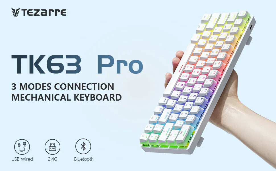 TK-63 Pro Wireless RGB Gaming Keyboard – Mechanical & Customizable | Pakistan