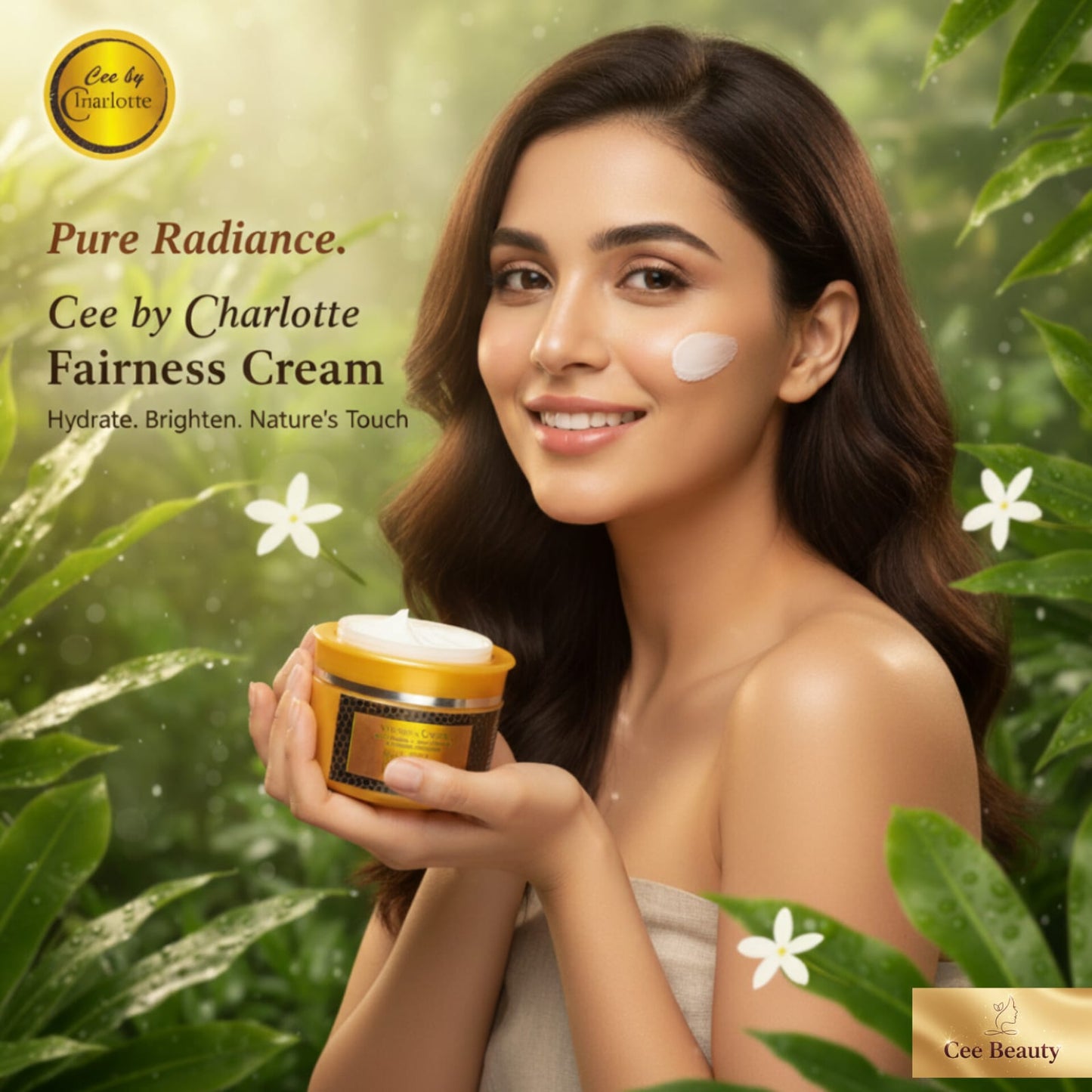 🧴 Cee Beauty Fairness Cream | Brightening & Anti-Aging Face Moisturizer with Vitamin E, Aloe Vera & Coconut Oil – 50g