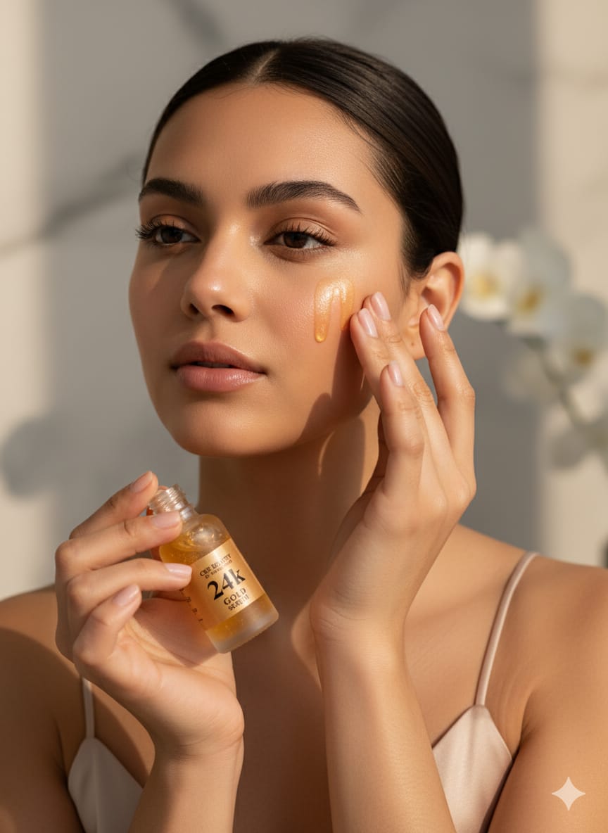 Cee Beauty 24K Gold Glow Serum – Radiant, Youthful & Glowing Skin in Pakistan