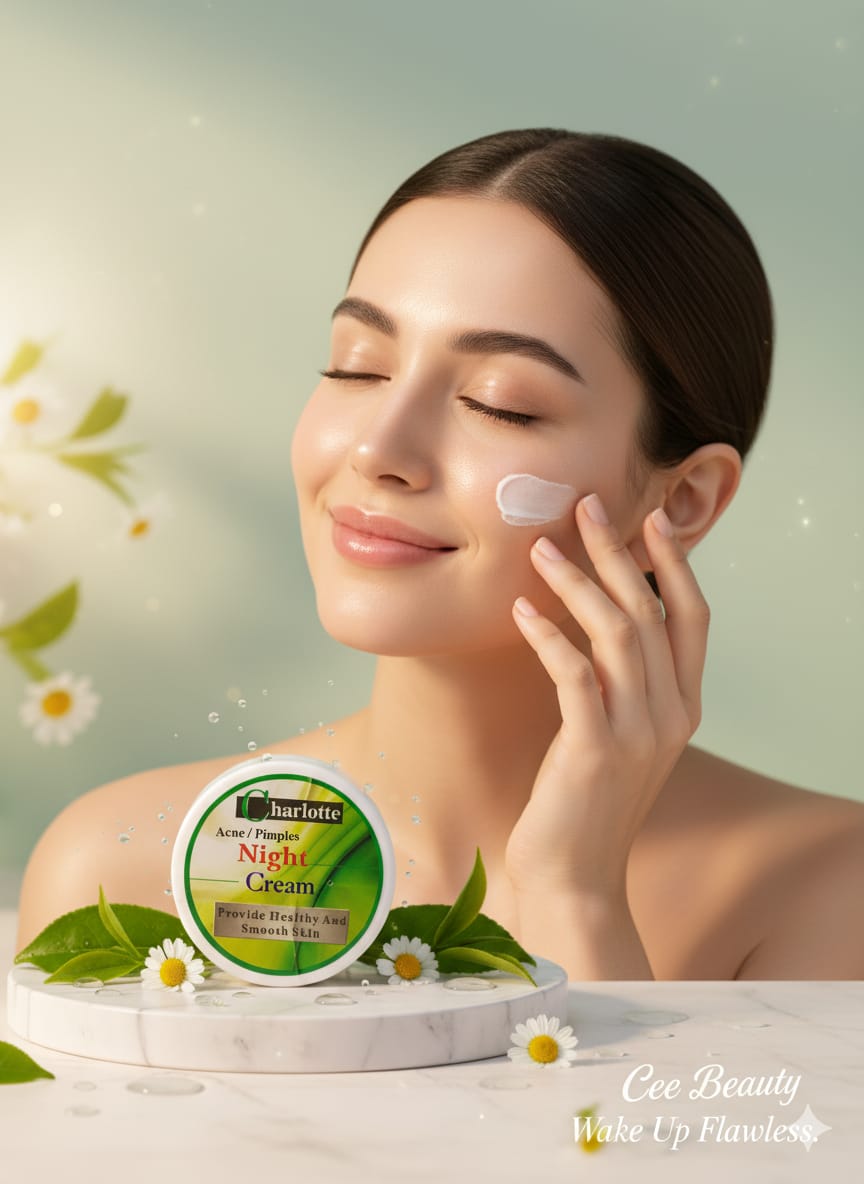 Cee Beauty Acne & Pimples Night Cream – Fast 24-Hour Relief | Clear, Smooth & Glowing Skin