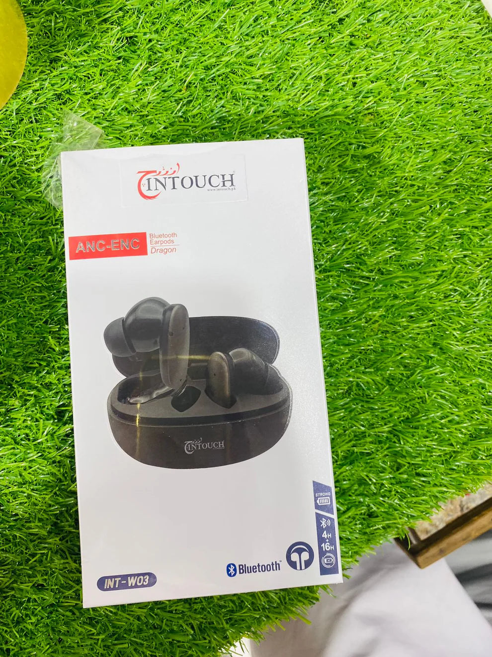 InTouch INT-W03 Wireless Bluetooth Earbuds – ANC + ENC, Long Battery & Gaming Sound