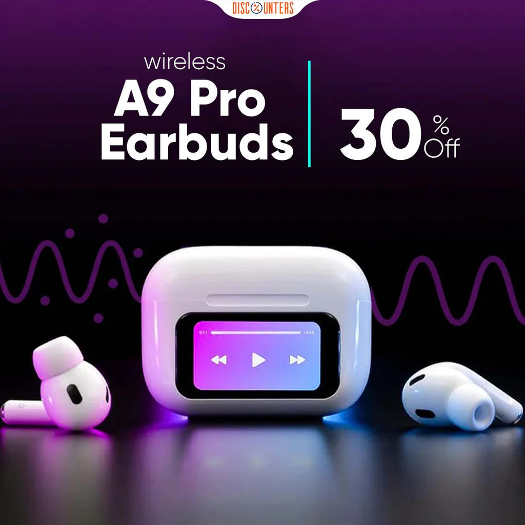AirPods A9 Pro – ANC & ENC Noise Cancelling Wireless Earbuds | Deep Bass, Touch Control & Long Battery Life for Android & iOS – Kharido Online Pakistan